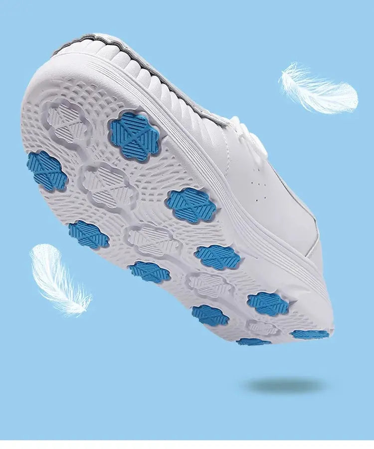 STRONGSHEN, zapatos blancos con plataforma, zapatos de enfermera para mujer, zapatos de trabajo ligeros y cómodos informales, zapatos antideslizantes a la moda para mujer MedSurgery Store For Digital Health
