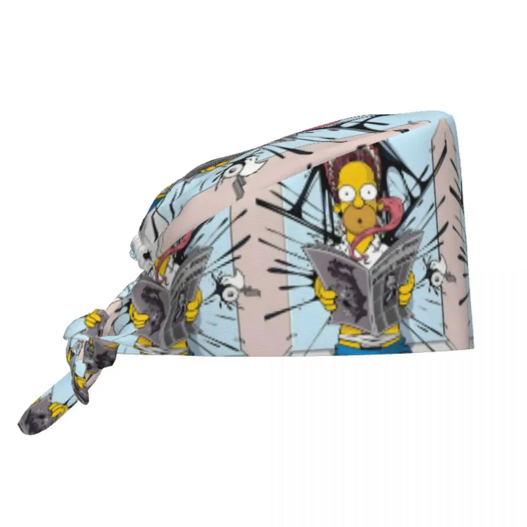 Personalizado The Simpsons Cartoon personal médico Scrubs Hat hombres mujeres médico enfermería gorro quirúrgico Scrub Caps MedSurgery Store For Digital Health