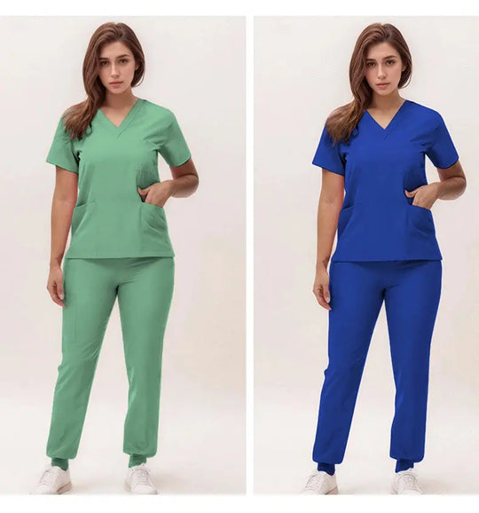 2025 nuevas uniformes de enfermera con cuello en V, pantalones para correr, conjuntos de ropa de trabajo quirúrgica, traje de enfermería para dentista, traje de médico de Hospital S21 MedSurgery Store For Digital Health
