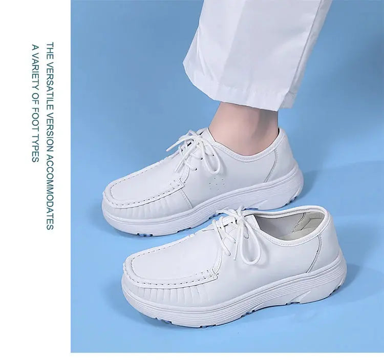 STRONGSHEN, zapatos blancos con plataforma, zapatos de enfermera para mujer, zapatos de trabajo ligeros y cómodos informales, zapatos antideslizantes a la moda para mujer MedSurgery Store For Digital Health