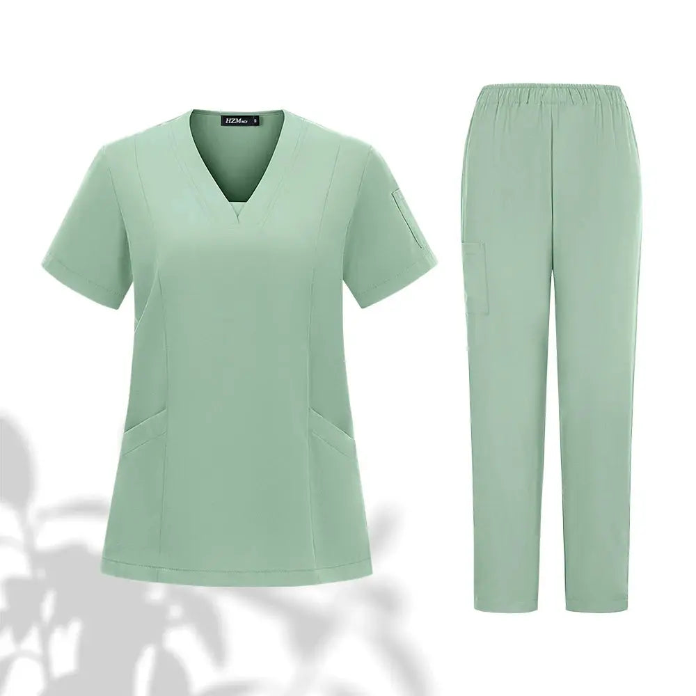 Conjunto de uniformes médicos para hombres y mujeres, ropa de trabajo para médicos, enfermeras, clínica Dental, salón de belleza CJdropshipping