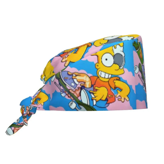 Gorro de trabajo ajustable personalizado con explosión cerebral, gorro quirúrgico de los Simpsons, gorro quirúrgico para enfermería, médico, cirujano, para Chef MedSurgery Store For Digital Health