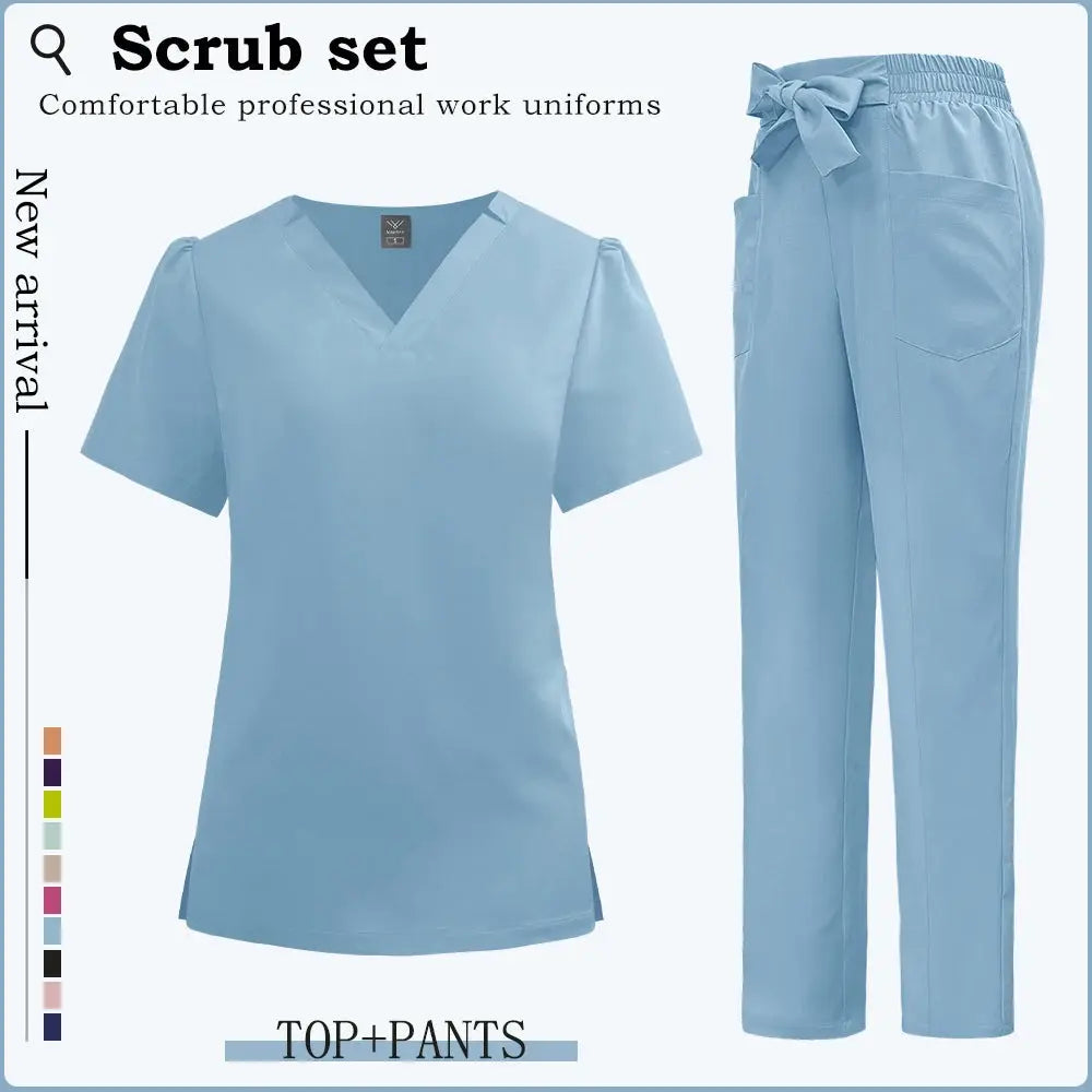 Ropa de trabajo clínica de manga corta, uniformes médicos para mujer, uniformes de médico de Hospital, traje exfoliante para clínica Dental, accesorios para enfermeras CJdropshipping