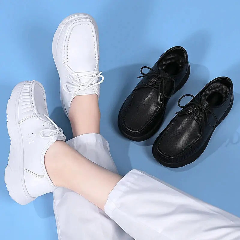 STRONGSHEN, zapatos blancos con plataforma, zapatos de enfermera para mujer, zapatos de trabajo ligeros y cómodos informales, zapatos antideslizantes a la moda para mujer MedSurgery Store For Digital Health