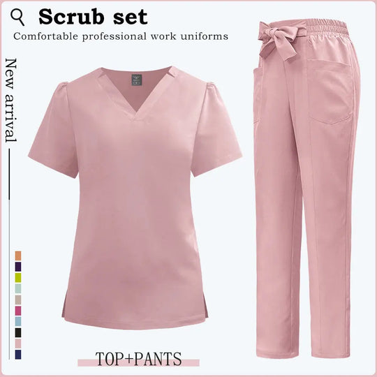 Ropa de trabajo clínica de manga corta, uniformes médicos para mujer, uniformes de médico de Hospital, traje exfoliante para clínica Dental, accesorios para enfermeras CJdropshipping