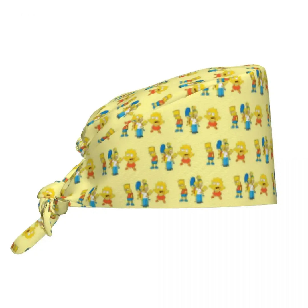 Personalizado The Simpsons Cartoon personal médico Scrubs Hat hombres mujeres médico enfermería gorro quirúrgico Scrub Caps MedSurgery Store For Digital Health