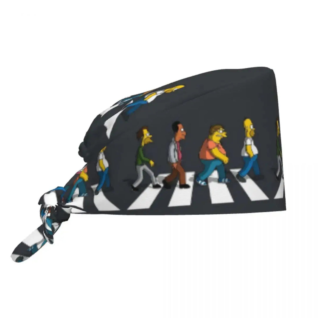Personalizado The Simpsons Cartoon personal médico Scrubs Hat hombres mujeres médico enfermería gorro quirúrgico Scrub Caps MedSurgery Store For Digital Health