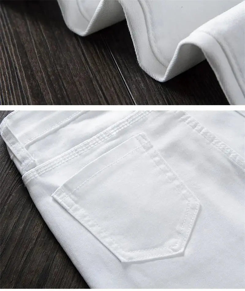 Pantalones pitillo blancos para mujer, Vaqueros largos ajustados de cintura alta, elásticos, a la moda, primavera, verano y otoño, 2022 MedSurgery Store For Digital Health