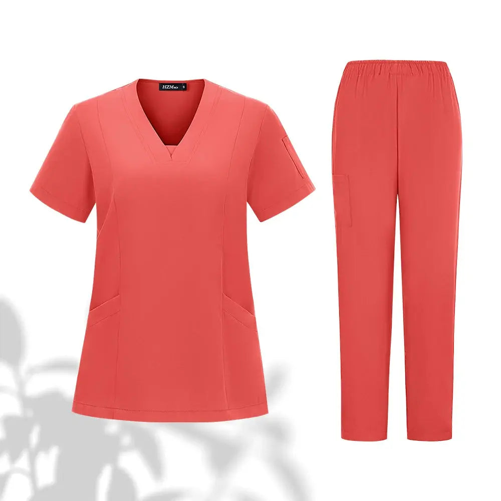 Conjunto de uniformes médicos para hombres y mujeres, ropa de trabajo para médicos, enfermeras, clínica Dental, salón de belleza CJdropshipping