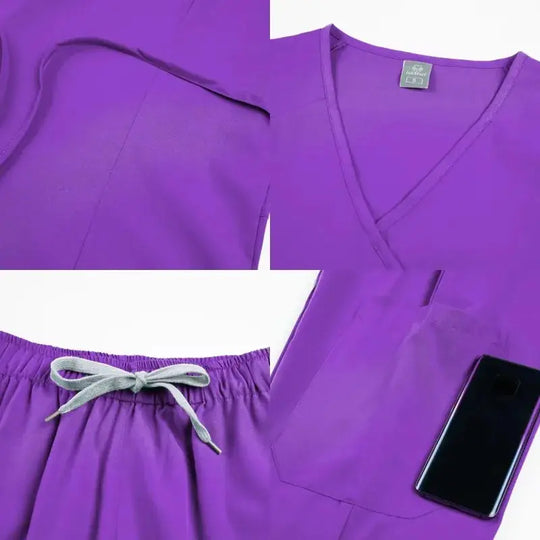 Nuevo conjunto de uniformes médicos, uniforme de médico, monos de cirugía, ropa de trabajo de salón de belleza, conjunto de ropa de trabajo de odontología CJdropshipping