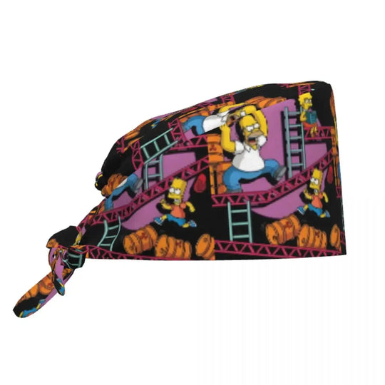 Gorro de trabajo ajustable personalizado con explosión cerebral, gorro quirúrgico de los Simpsons, gorro quirúrgico para enfermería, médico, cirujano, para Chef MedSurgery Store For Digital Health