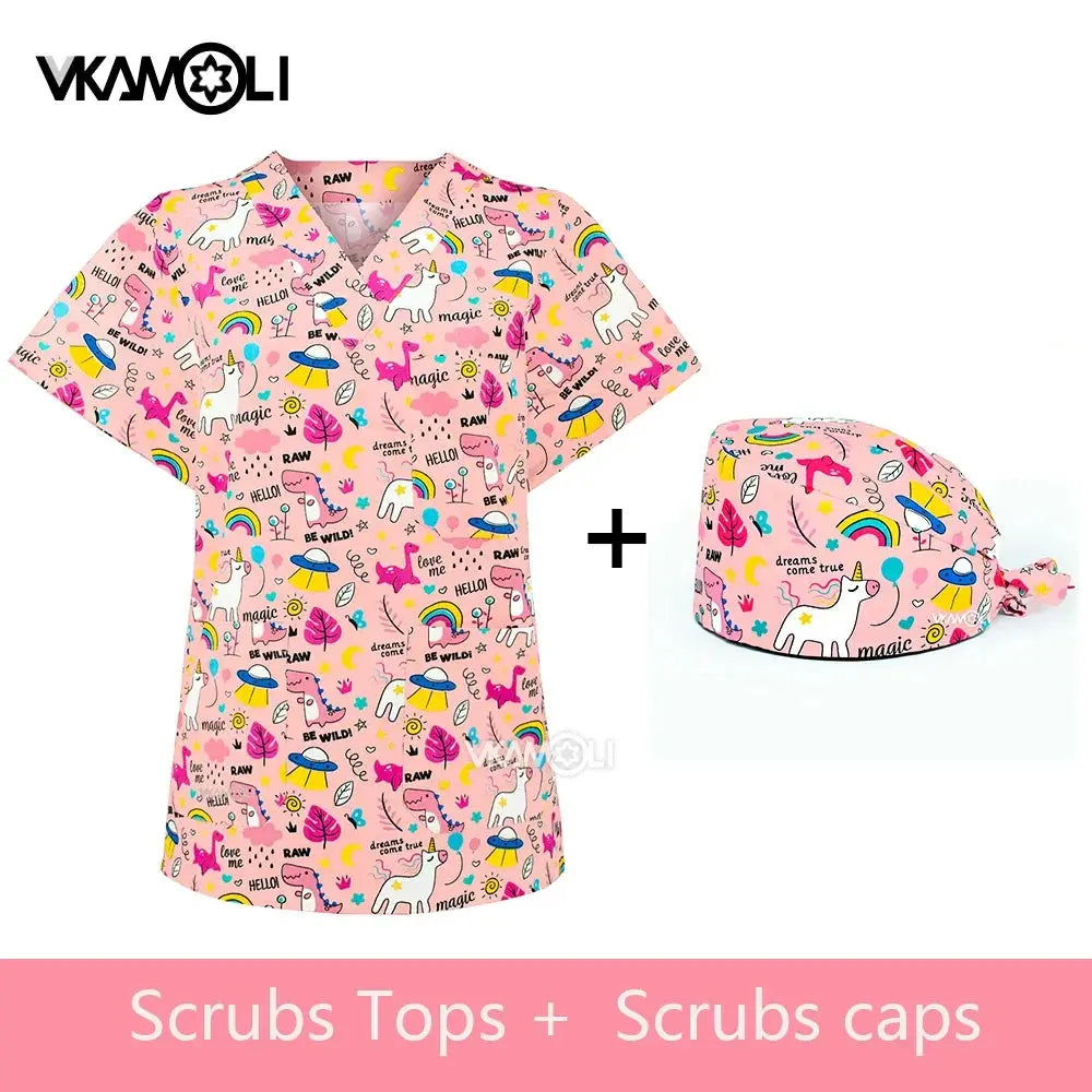 Uniforme de Spa para clínica de mascotas, ropa de trabajo para mujer, traje médico, tops exfoliantes, camisa exfoliante CJdropshipping