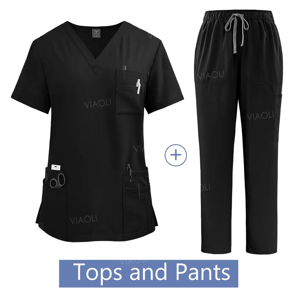 Uniforme médico para mujer, conjunto de batas de trabajo para Hospital, venta al por mayor, uniformes de enfermería, ropa de trabajo para clínica de farmacia y cuidado de la salud CJdropshipping