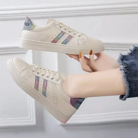 *Zapatos Informales Vulcanizados De Cuero Pu Para Mujer, Zapatillas De Deporte Blancas, Moda De Primavera, Nuevo Zapatos Off White MedSurgery Store For Digital Health
