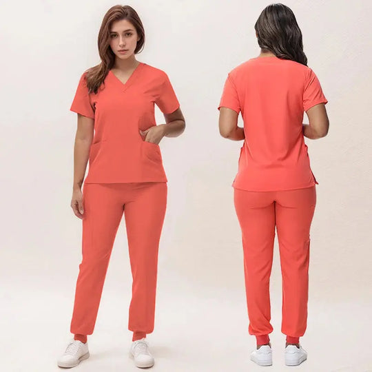 2025 nuevas uniformes de enfermera con cuello en V, pantalones para correr, conjuntos de ropa de trabajo quirúrgica, traje de enfermería para dentista, traje de médico de Hospital S21 MedSurgery Store For Digital Health