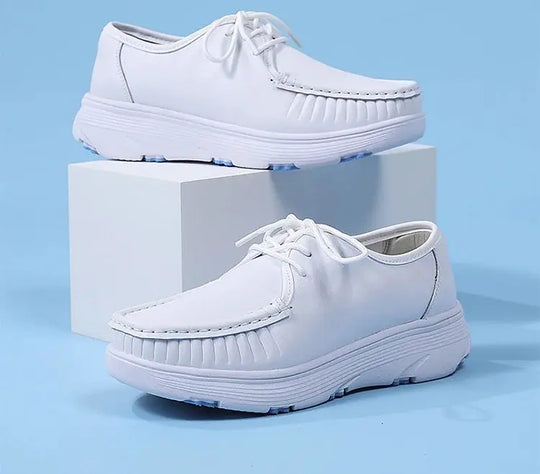 STRONGSHEN, zapatos blancos con plataforma, zapatos de enfermera para mujer, zapatos de trabajo ligeros y cómodos informales, zapatos antideslizantes a la moda para mujer MedSurgery Store For Digital Health
