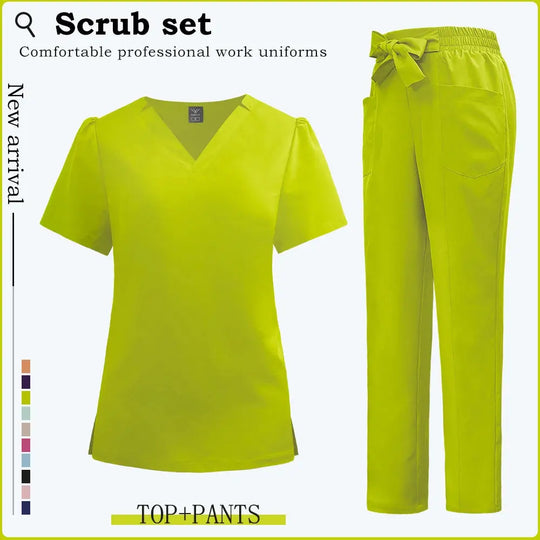 Ropa de trabajo clínica de manga corta, uniformes médicos para mujer, uniformes de médico de Hospital, traje exfoliante para clínica Dental, accesorios para enfermeras CJdropshipping