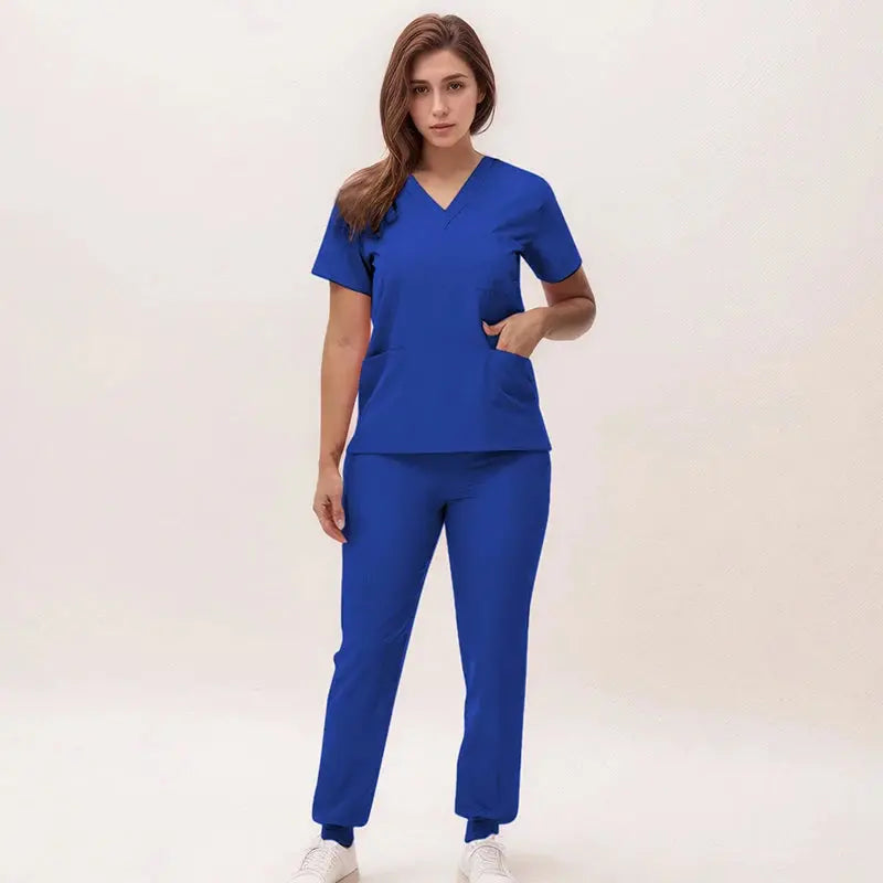 2025 nuevas uniformes de enfermera con cuello en V, pantalones para correr, conjuntos de ropa de trabajo quirúrgica, traje de enfermería para dentista, traje de médico de Hospital S21 MedSurgery Store For Digital Health