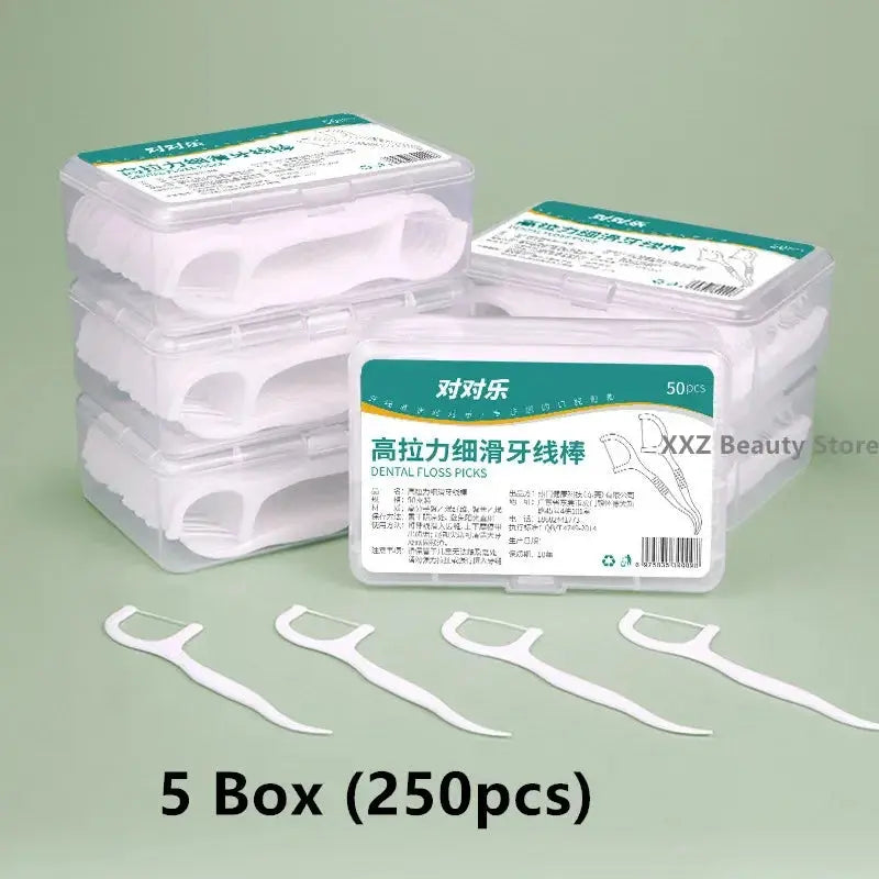1/2/5/10 caja de hilo Dental desechable portátil, palillo de dientes de plástico, palo de hilo Dental de alta tensión, caja de hilo Dental ﻿ Cuidado bucal MedSurgery Store For Digital Health