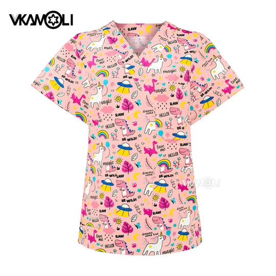 Uniforme de Spa para clínica de mascotas, ropa de trabajo para mujer, traje médico, tops exfoliantes, camisa exfoliante CJdropshipping