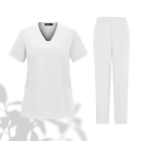 Conjunto de uniformes médicos para hombres y mujeres, ropa de trabajo para médicos, enfermeras, clínica Dental, salón de belleza CJdropshipping