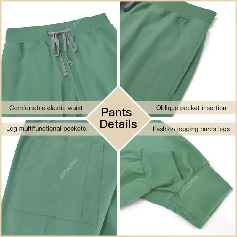 Uniforme médico ajustado para mujer, conjuntos de batas, accesorios de enfermería, batas de cirugía hospitalaria, clínica Dental, salón de belleza, ropa de trabajo CJdropshipping