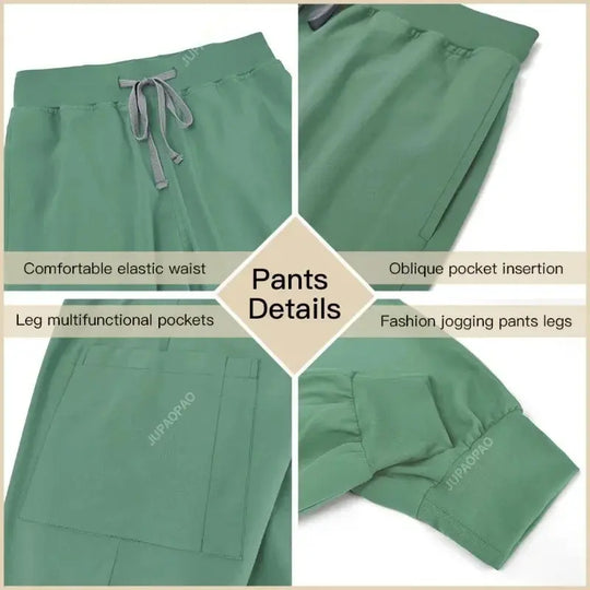 Uniforme médico ajustado para mujer, conjuntos de batas, accesorios de enfermería, batas de cirugía hospitalaria, clínica Dental, salón de belleza, ropa de trabajo CJdropshipping