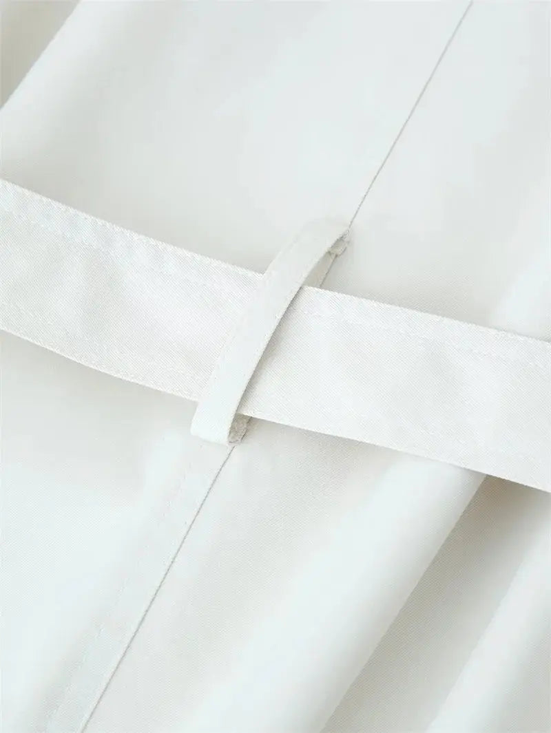 Gabardina para mujer, nuevo abrigo recortado con cinturón, solapa, top informal elegante para mujer 2025 MedSurgery Store For Digital Health