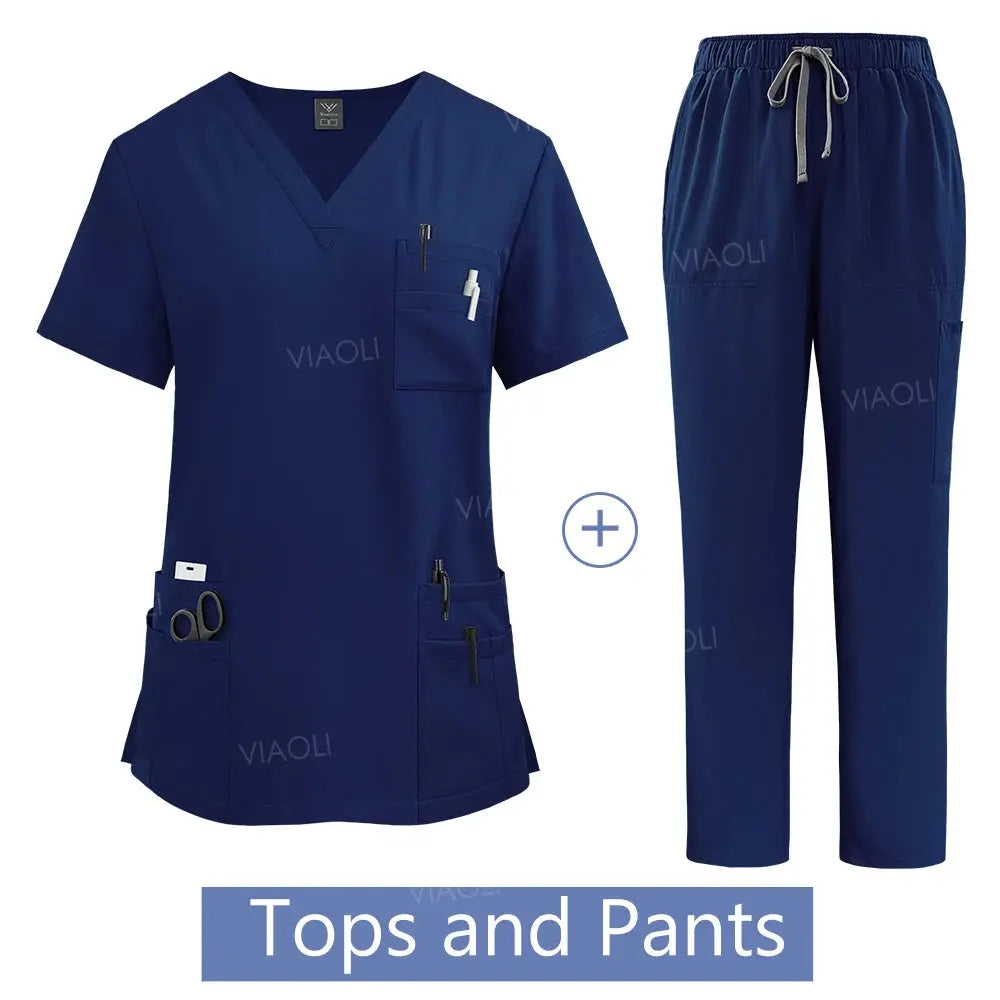 Uniforme médico para mujer, conjunto de batas de trabajo para Hospital, venta al por mayor, uniformes de enfermería, ropa de trabajo para clínica de farmacia y cuidado de la salud CJdropshipping