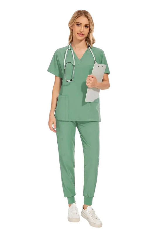 Uniforme médico ajustado para mujer, conjuntos de batas, accesorios de enfermería, batas de cirugía hospitalaria, clínica Dental, salón de belleza, ropa de trabajo CJdropshipping