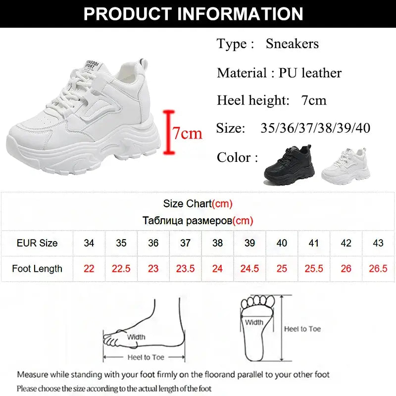 Zapatillas de deporte con plataforma blanca para mujer, zapatos vulcanizados con cordones y parte inferior gruesa, de cuero Pu, transpirables, primavera 2024 MedSurgery Store For Digital Health