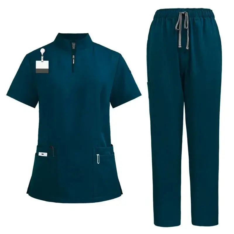 Uniformes quirúrgicos para médico y enfermera, conjunto exfoliante para mujer, Ropa de Trabajo para salón de belleza, bata clínica, pantalones superiores, traje túnica de enfermería para Spa CJdropshipping