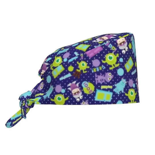Gorro de trabajo ajustable personalizado con dibujos animados de la Universidad de Monsters, gorro quirúrgico para hombres y mujeres, gorro quirúrgico para enfermería, médico y cirujano MedSurgery Store For Digital Health
