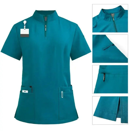 Uniformes quirúrgicos para médico y enfermera, conjunto exfoliante para mujer, Ropa de Trabajo para salón de belleza, bata clínica, pantalones superiores, traje túnica de enfermería para Spa CJdropshipping