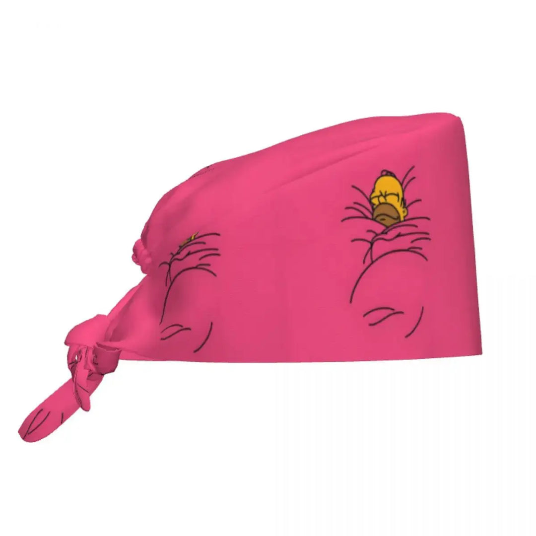 Personalizado The Simpsons Cartoon personal médico Scrubs Hat hombres mujeres médico enfermería gorro quirúrgico Scrub Caps MedSurgery Store For Digital Health