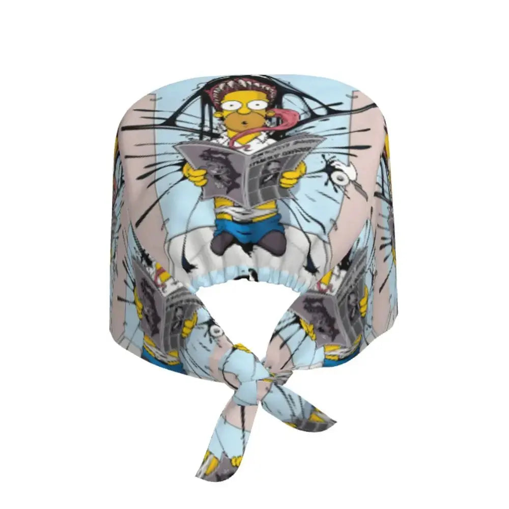 Gorro de trabajo ajustable personalizado con explosión cerebral, gorro quirúrgico de los Simpsons, gorro quirúrgico para enfermería, médico, cirujano, para Chef MedSurgery Store For Digital Health