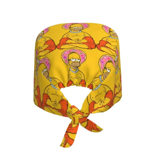 Personalizado The Simpsons Cartoon personal médico Scrubs Hat hombres mujeres médico enfermería gorro quirúrgico Scrub Caps MedSurgery Store For Digital Health