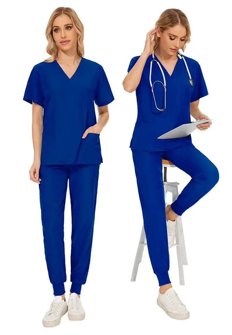 Uniforme médico ajustado para mujer, conjuntos de batas, accesorios de enfermería, batas de cirugía hospitalaria, clínica Dental, salón de belleza, ropa de trabajo CJdropshipping