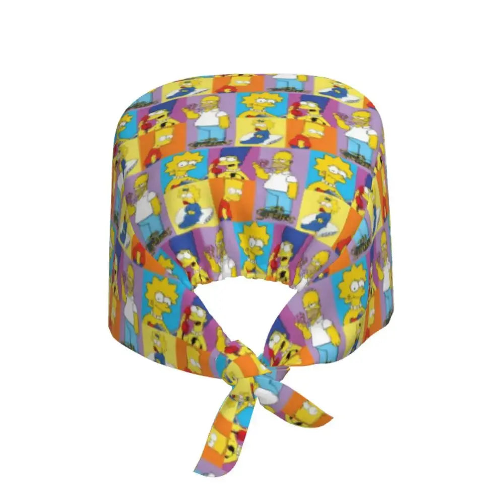 Personalizado The Simpsons Cartoon personal médico Scrubs Hat hombres mujeres médico enfermería gorro quirúrgico Scrub Caps MedSurgery Store For Digital Health
