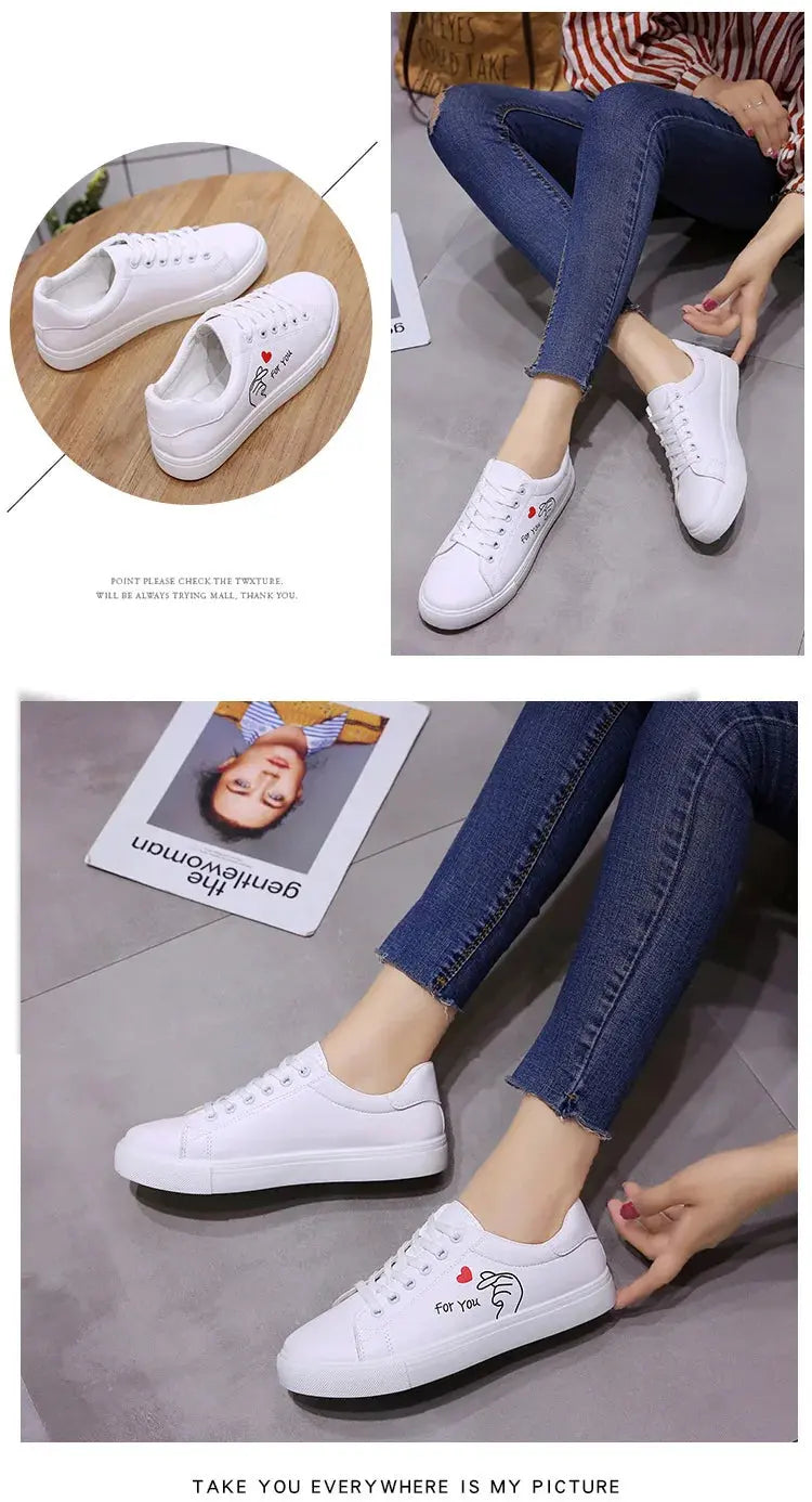 Zapatillas De correr transpirables blancas a la moda para Mujer, nuevas zapatillas informales con cordones y flores bordadas para primavera y otoño MedSurgery Store For Digital Health