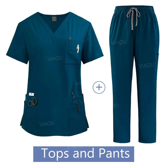Uniforme médico para mujer, conjunto de batas de trabajo para Hospital, venta al por mayor, uniformes de enfermería, ropa de trabajo para clínica de farmacia y cuidado de la salud CJdropshipping