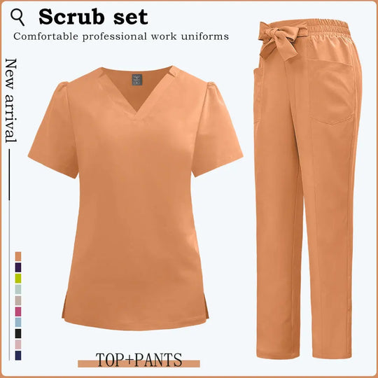 Ropa de trabajo clínica de manga corta, uniformes médicos para mujer, uniformes de médico de Hospital, traje exfoliante para clínica Dental, accesorios para enfermeras CJdropshipping