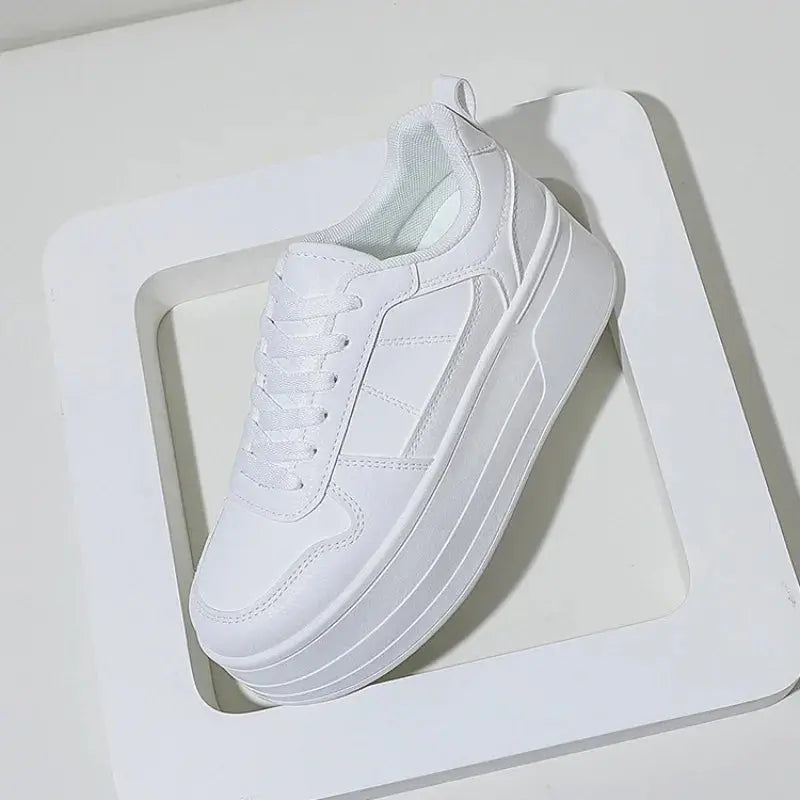 Zapatillas de deporte blancas para mujer, zapatos informales de cuero de alta calidad, zapatos deportivos con aumento de altura de diseñador para mujer, zapato vulcanizado con plataforma MedSurgery Store For Digital Health