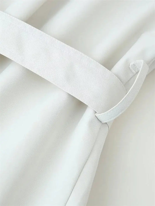 Gabardina para mujer, nuevo abrigo recortado con cinturón, solapa, top informal elegante para mujer 2025 MedSurgery Store For Digital Health