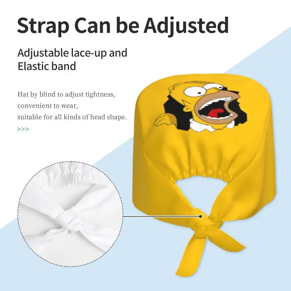 Personalizado The Simpsons Cartoon personal médico Scrubs Hat hombres mujeres médico enfermería gorro quirúrgico Scrub Caps MedSurgery Store For Digital Health