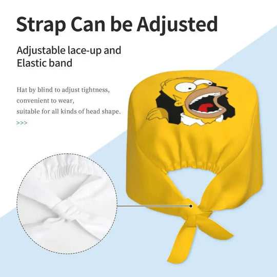Personalizado The Simpsons Cartoon personal médico Scrubs Hat hombres mujeres médico enfermería gorro quirúrgico Scrub Caps MedSurgery Store For Digital Health