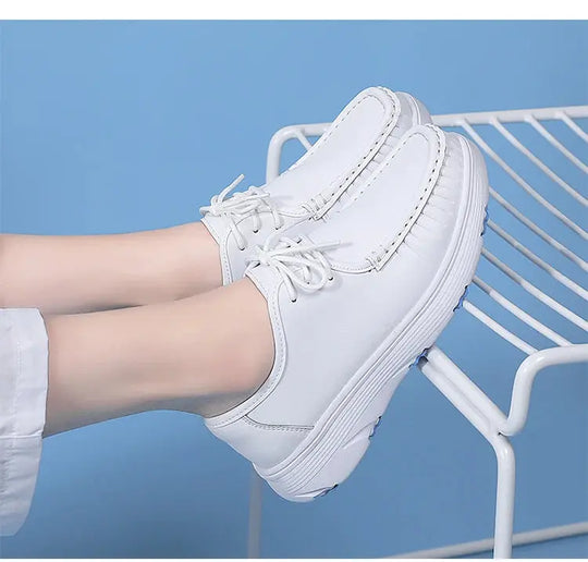 STRONGSHEN, zapatos blancos con plataforma, zapatos de enfermera para mujer, zapatos de trabajo ligeros y cómodos informales, zapatos antideslizantes a la moda para mujer MedSurgery Store For Digital Health