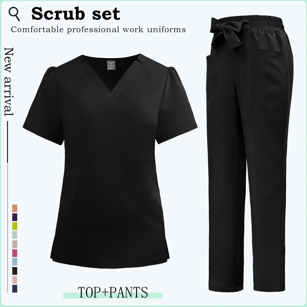 Ropa de trabajo clínica de manga corta, uniformes médicos para mujer, uniformes de médico de Hospital, traje exfoliante para clínica Dental, accesorios para enfermeras CJdropshipping