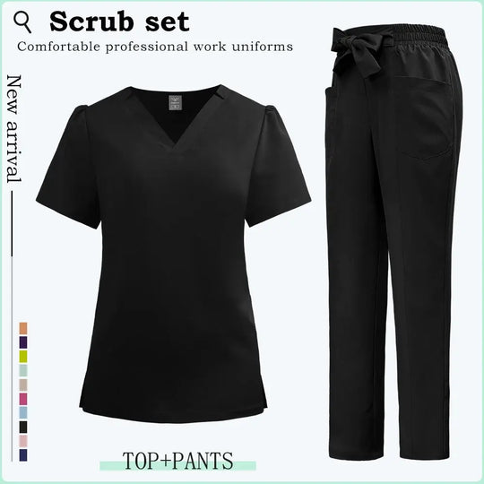 Ropa de trabajo clínica de manga corta, uniformes médicos para mujer, uniformes de médico de Hospital, traje exfoliante para clínica Dental, accesorios para enfermeras CJdropshipping