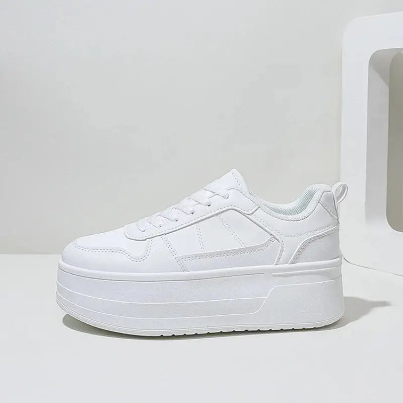 Zapatillas de deporte blancas para mujer, zapatos informales de cuero de alta calidad, zapatos deportivos con aumento de altura de diseñador para mujer, zapato vulcanizado con plataforma MedSurgery Store For Digital Health